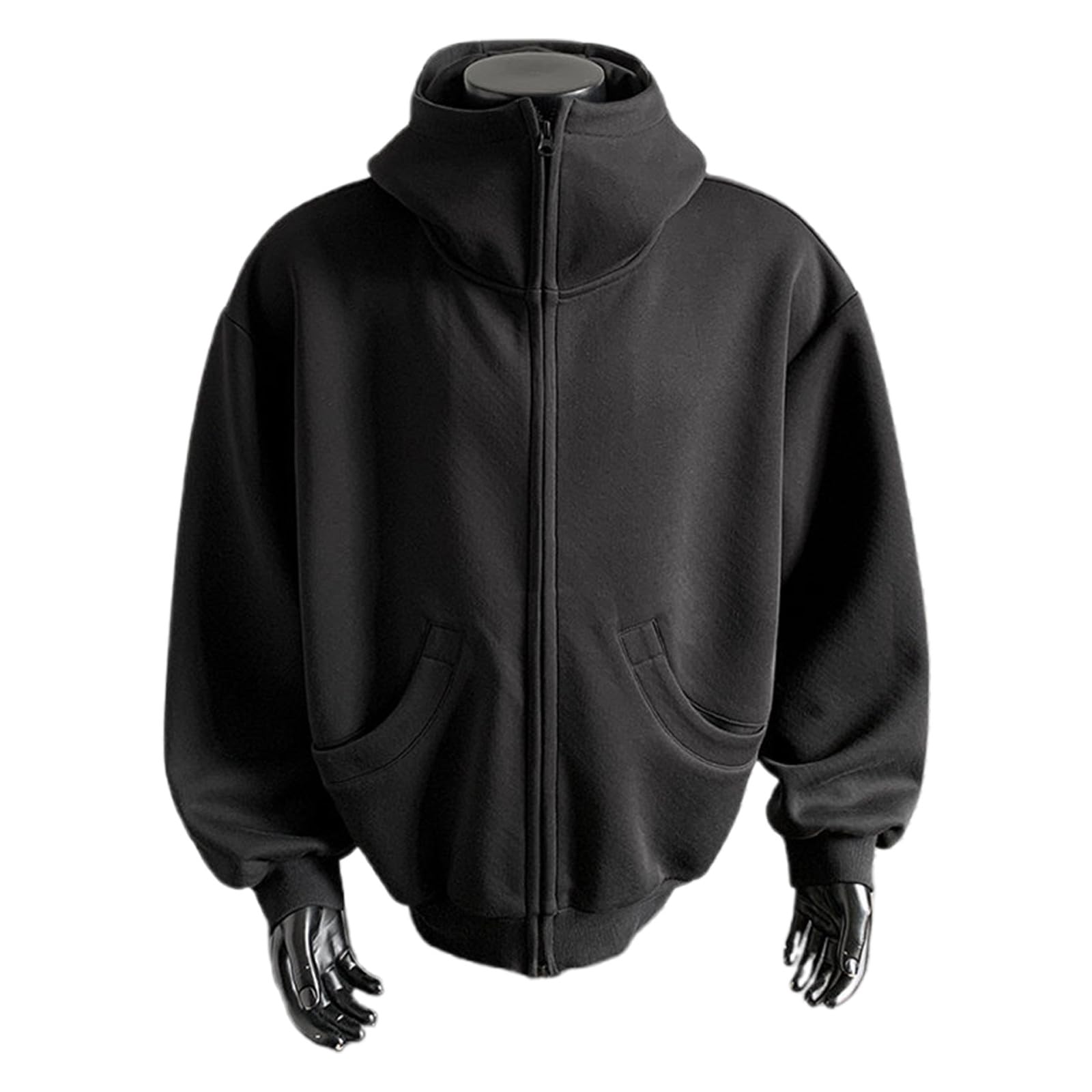Sudadera con Capucha Hombre Hoodie Sudadera Ligera con Capucha y Cremallera para Hombre diseño Holgado Ideal para Uso Diario y Actividades al Libre