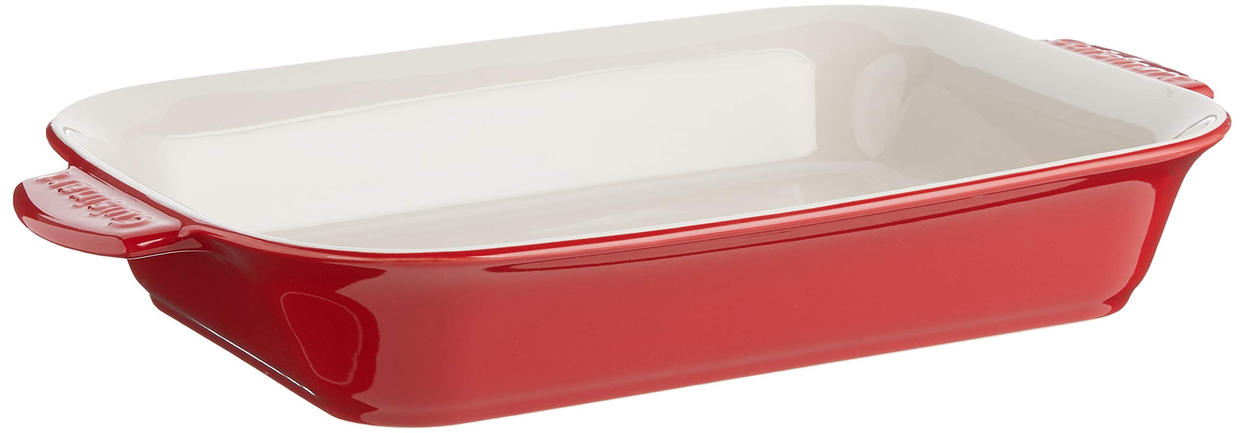 Chef's Classic Ceramic Bakeware-4 Quart Large Rectangular Baker, Red