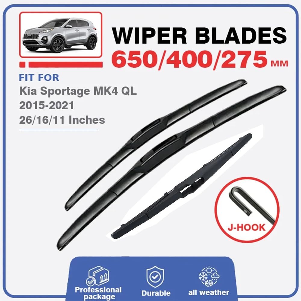3PCS Limpiaparabrisas Para KIA Sportage JE KM 2005-2010 24 16 13 Ajuste Parabrisas Delantero Ventana Cepillos Cortador Accesorios 2006 2007 2008 2009 Compra Barata En
