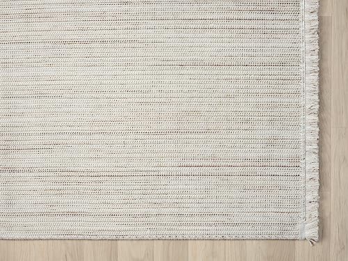 MY-RUG Teppich Divya - Rechteckig Beige, 230 x 160 cm - Natürliche Wärme für das Schlafzimmer, Flur und die Küche - Großer flach gewebter Sisal Teppich - 8