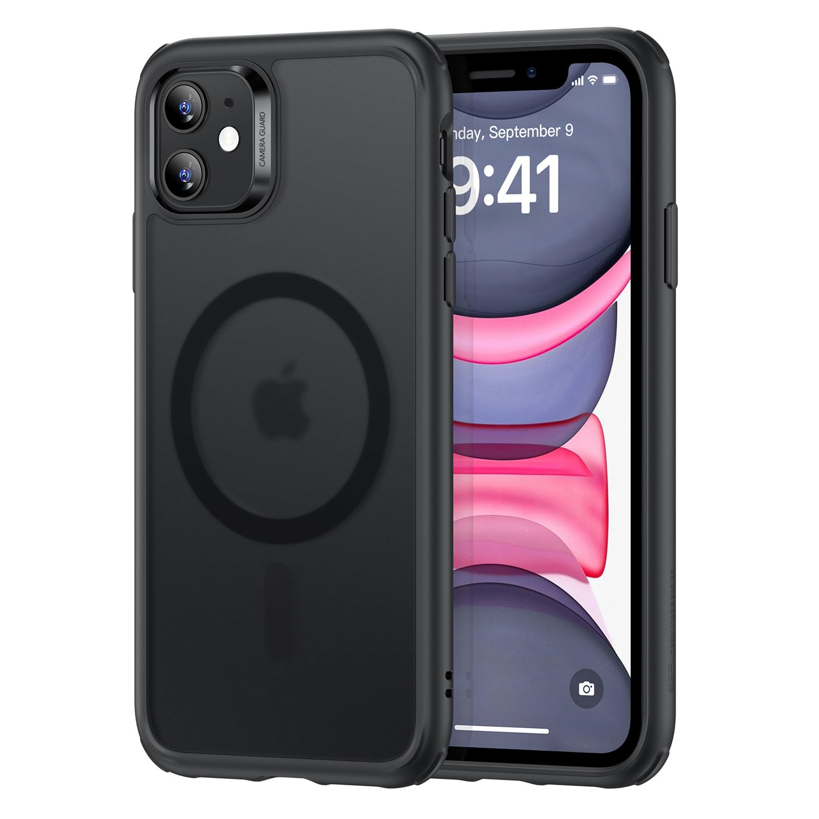 ESR for iPhone 11 Case, Compatible with MagSafe, Shockproof Military-Grade Protection, Magnetic Phone Case for iPhone 11 Case, Frosted Black
