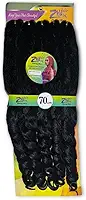 Tranças French Curl De Fibra Orgânica Sem Emaranhados e Durabilidade 70cm Cor 1 Preto