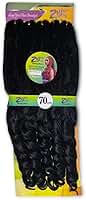 Tranças French Curl De Fibra Orgânica Sem Emaranhados e Durabilidade 70cm Cor 1 Preto