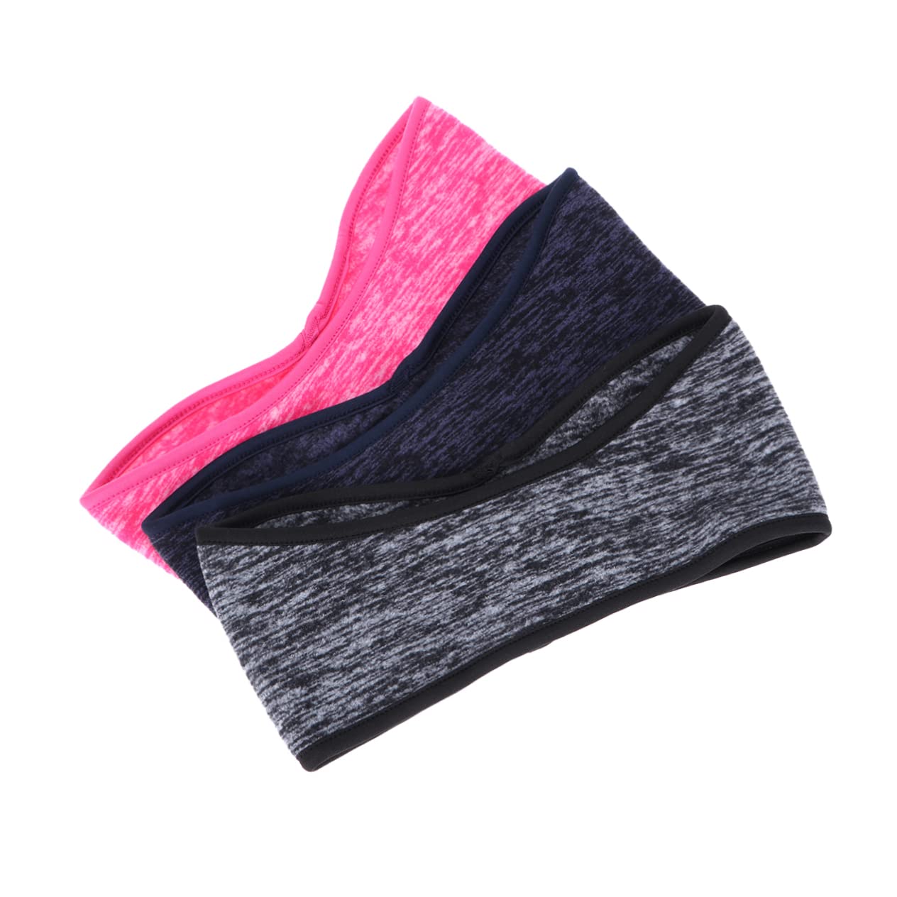 LIFKOME 9pièces Bandeau Polaire Cache-Oreilles Absorbant La Transpiration Bandeau Antidérapant pour Running Yoga Bleu Et Pours Activités Extérieures