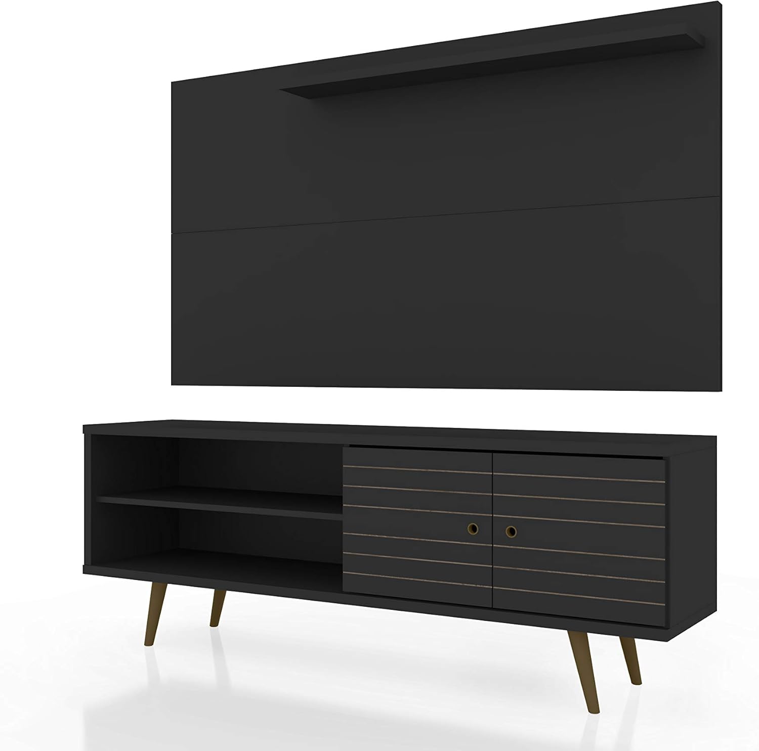 Manhattan Comfort Liberty MidCentury Modern Living Room TV Stand and Panel, 62.99