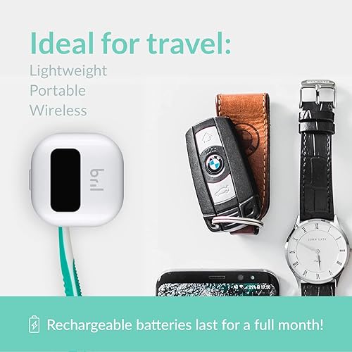 Miniatura 4 de Bril Limpiador de cepillos de dientes UV-C, cubierta portátil, soporte magnético y estuche de viaje para cepillo de dientes de cualquier tamaño,