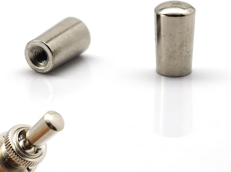 Epiphone Guitar Accessory - 2pcs Metal LP Style 3-Way Toggle Switch Knobs, Metric M4, for Epi Les Paul Chrome, 2pcs - 4mm