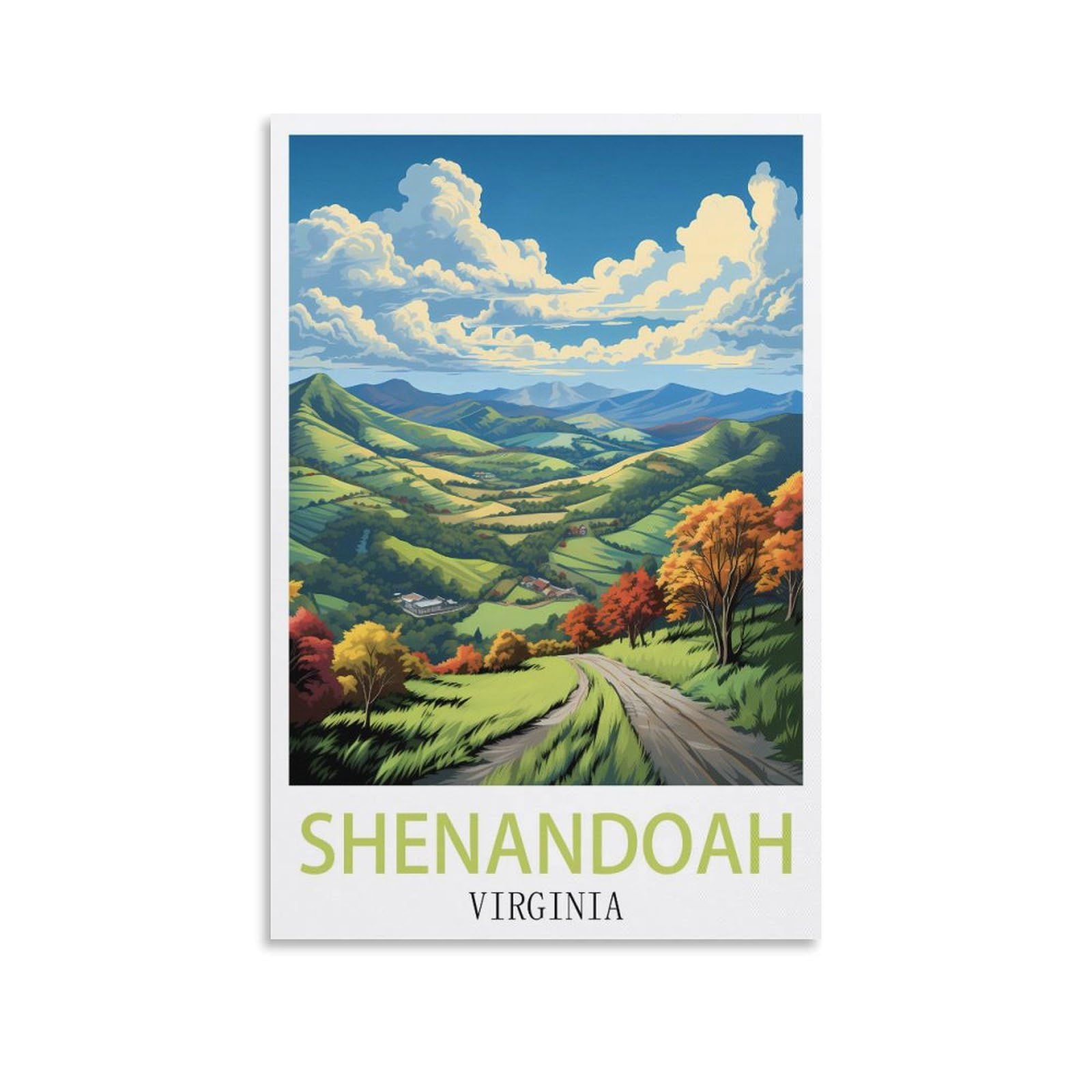 Metal Tin Sign Plaque Poster Vintage Plaques Poster Plaque Decor Retro Posters Gallery Wall Art Print Shenandoah Virginia Posters 15x30cm