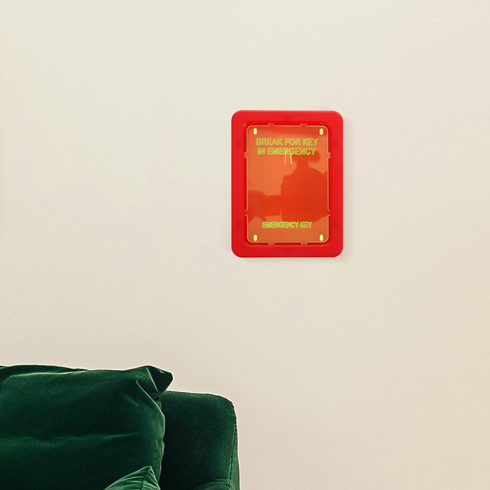 HOMSFOU Caja De Llaves De Emergencia Montada En La Pared Con Cerradura Organizador Multifuncional Para Hogar Y Oficina Armario Seguro Para Almacenamiento De Llaves Y Tarjetas 6.37X4.80X1.37In
