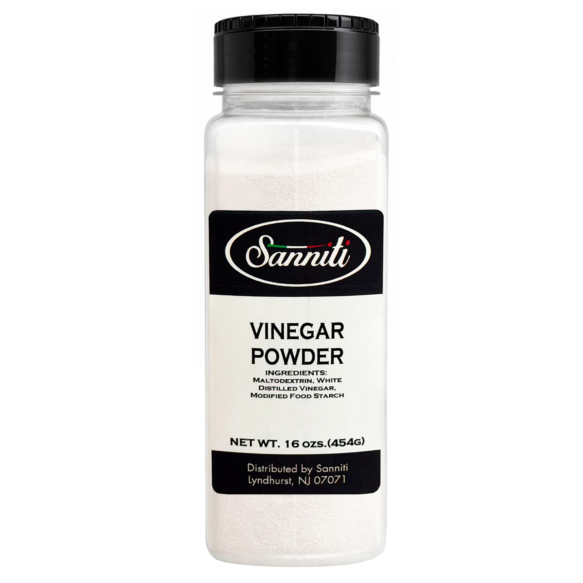 Sanniti Vinegar Powder, 16 oz | Concentrated Vinegar Flavor Powder | Ideal for Seasoning, Dry Rubs & Snack Applications