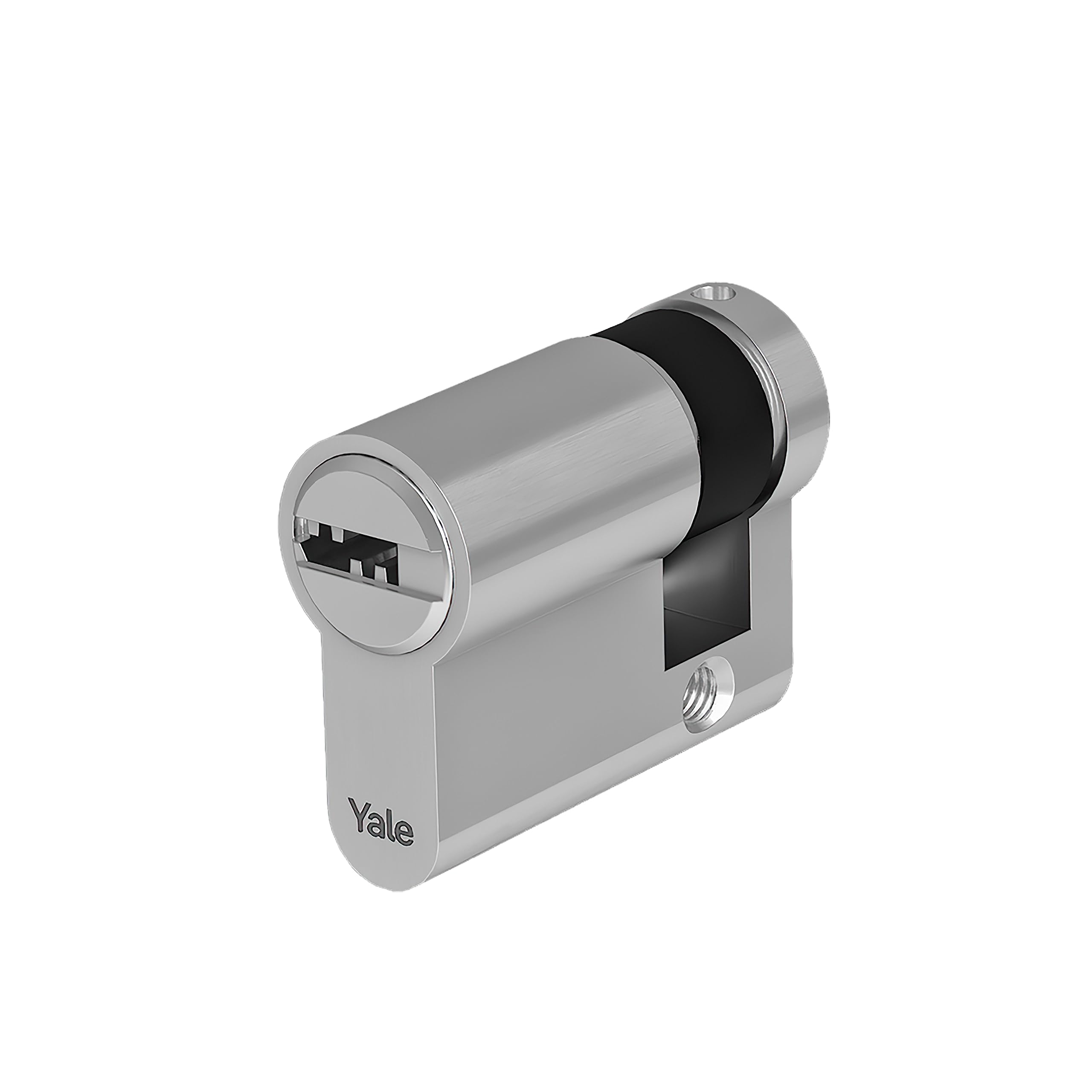 Yale Mezzo Cilindro Europeo di alta sicurezza per serratura YC102KD351004N1 Nichelato, 35/​10mm, 4 Chiavi