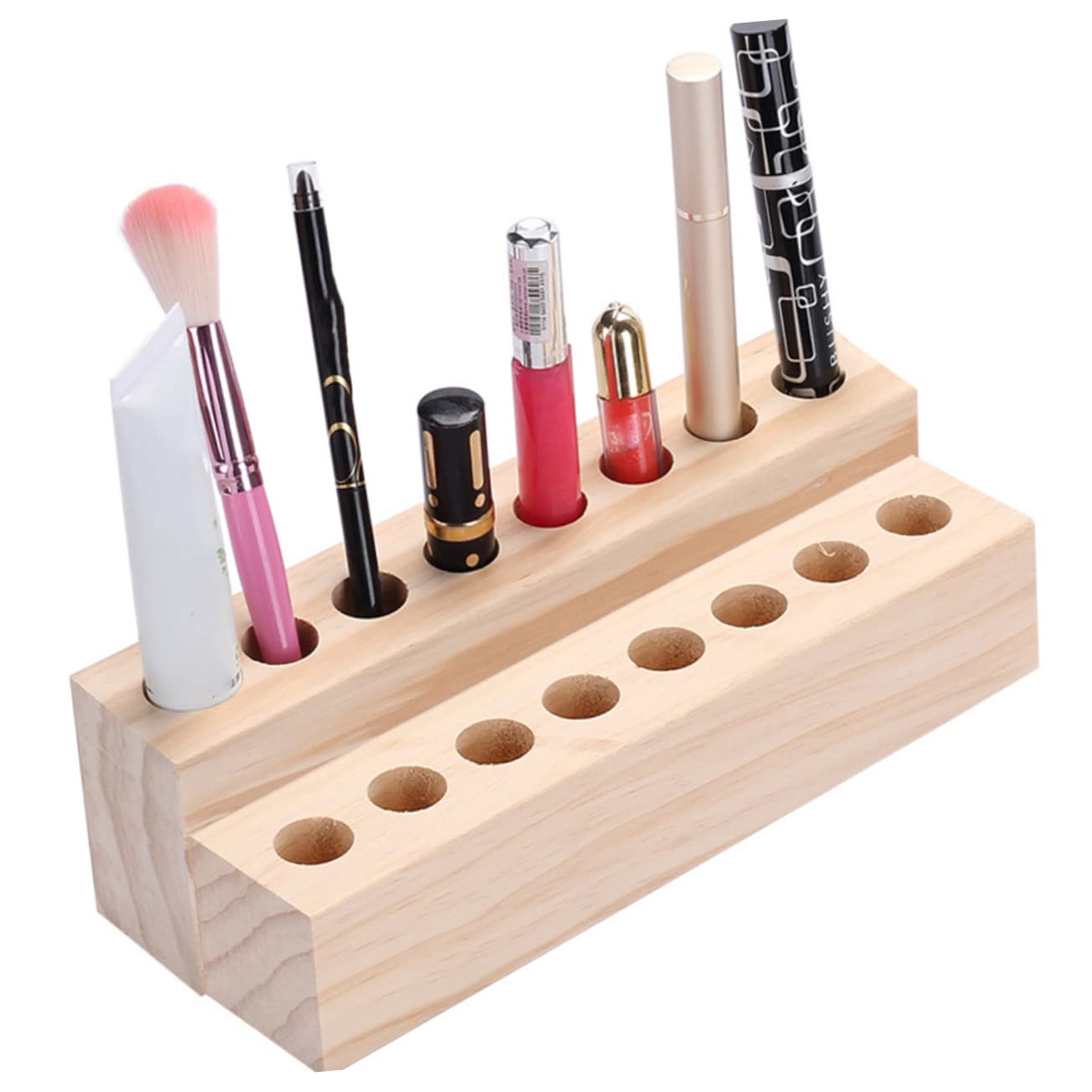 FRCOLOR Make Up Pinselhalter mit Mehreren Fächern Kratzfest und Verschleißfest 2 Stück zur Aufbewahrung von Lippenstiften und Kosmetikpinseln dem Schreibtisch