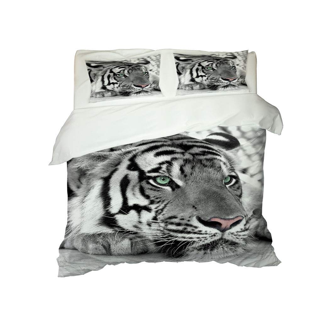 BEFASYY Bettbezug-Set, Weißer Tiger, Bettwäsche-S Produktbild-Vorschau 10
