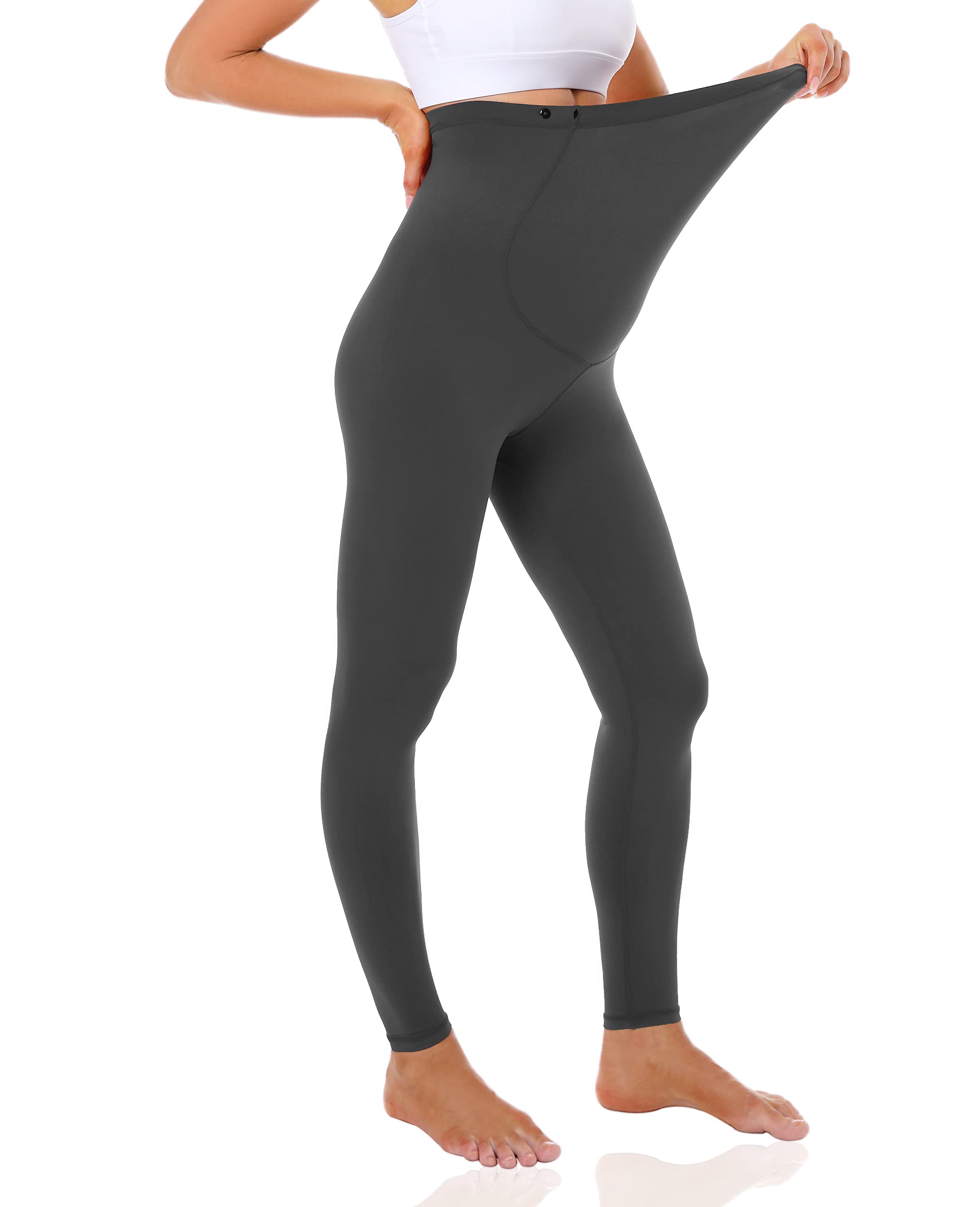 Foucome Damen Over Bump Super Soft Support Mutterschaft Leggings Cropped Pants