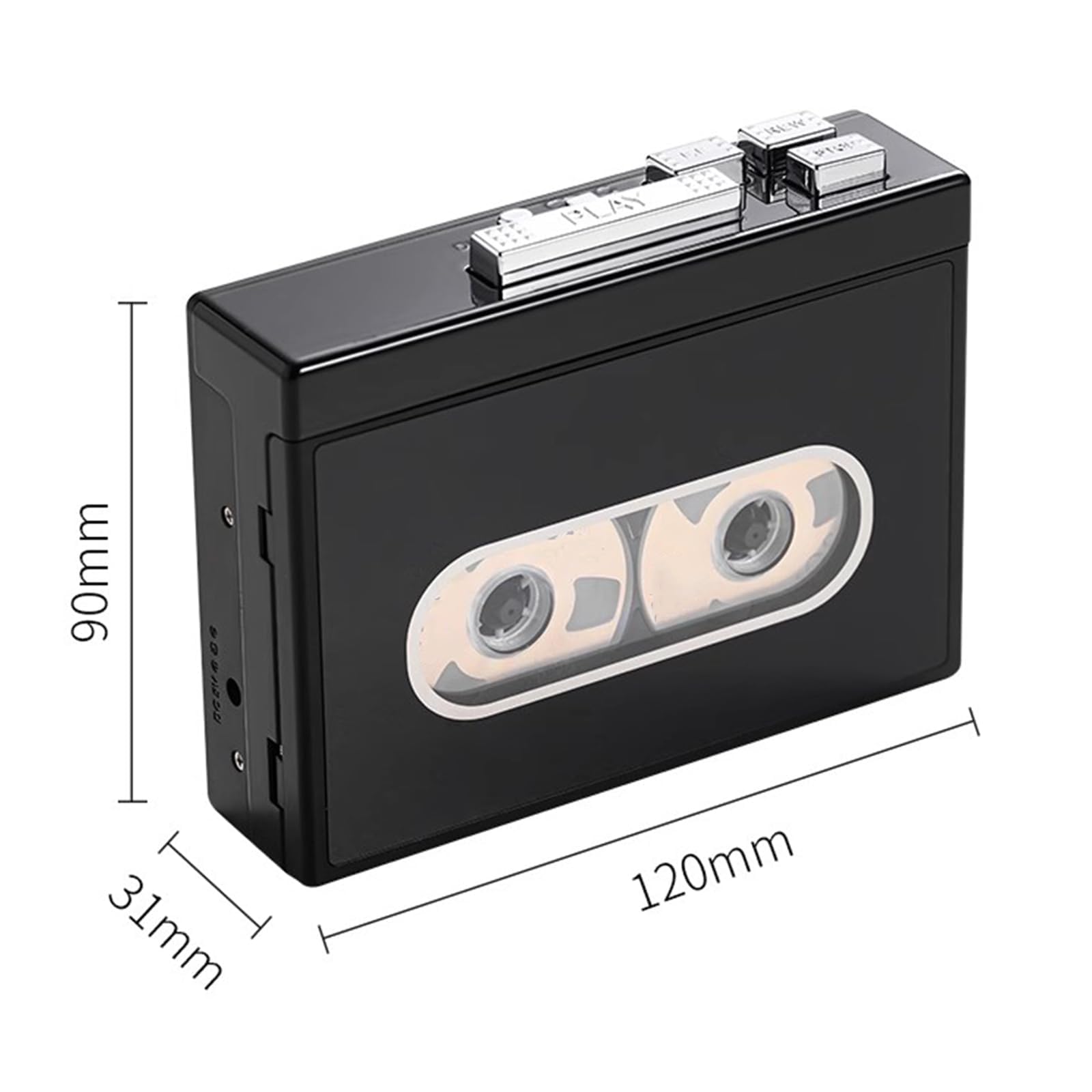 COYEUX Reproductor de casetes portátil, Reproductor de Cintas FM Bluetooth, con función de inversión automática, Convierte Cintas de casetes a convertidor MP3