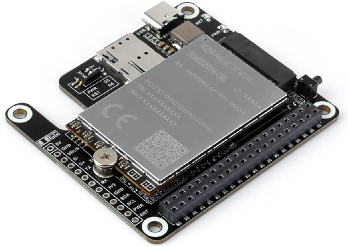 TUOPUONE 5g/4g/3g hat to Raspberry Pi 5と互換性のある3042/3052パッケージSimcom