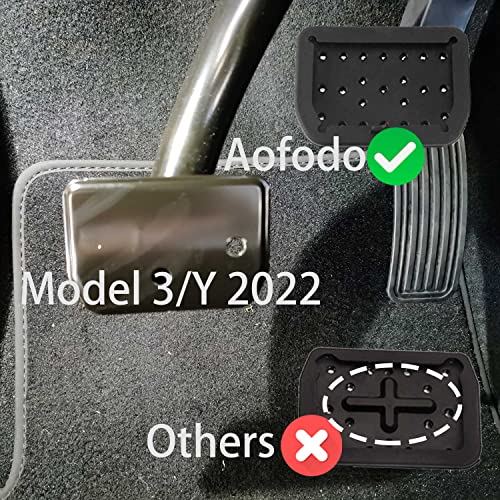 Aofodo Upgrade Performance Pedal Covers Set for 2022 2023 Tesla Model 3/Y, Aluminum Alloy Non-Slip Accelerator Brake Pedal Pads, Model Y 3 Interior Accessory - Image 4