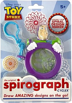 Spirograph Cyclex Clip Buzz Lightyear - Disney - The Easy Way to Make Countless Amazing Designs - Rotating Stencil Wheel - Travel Ages 5+, Multi