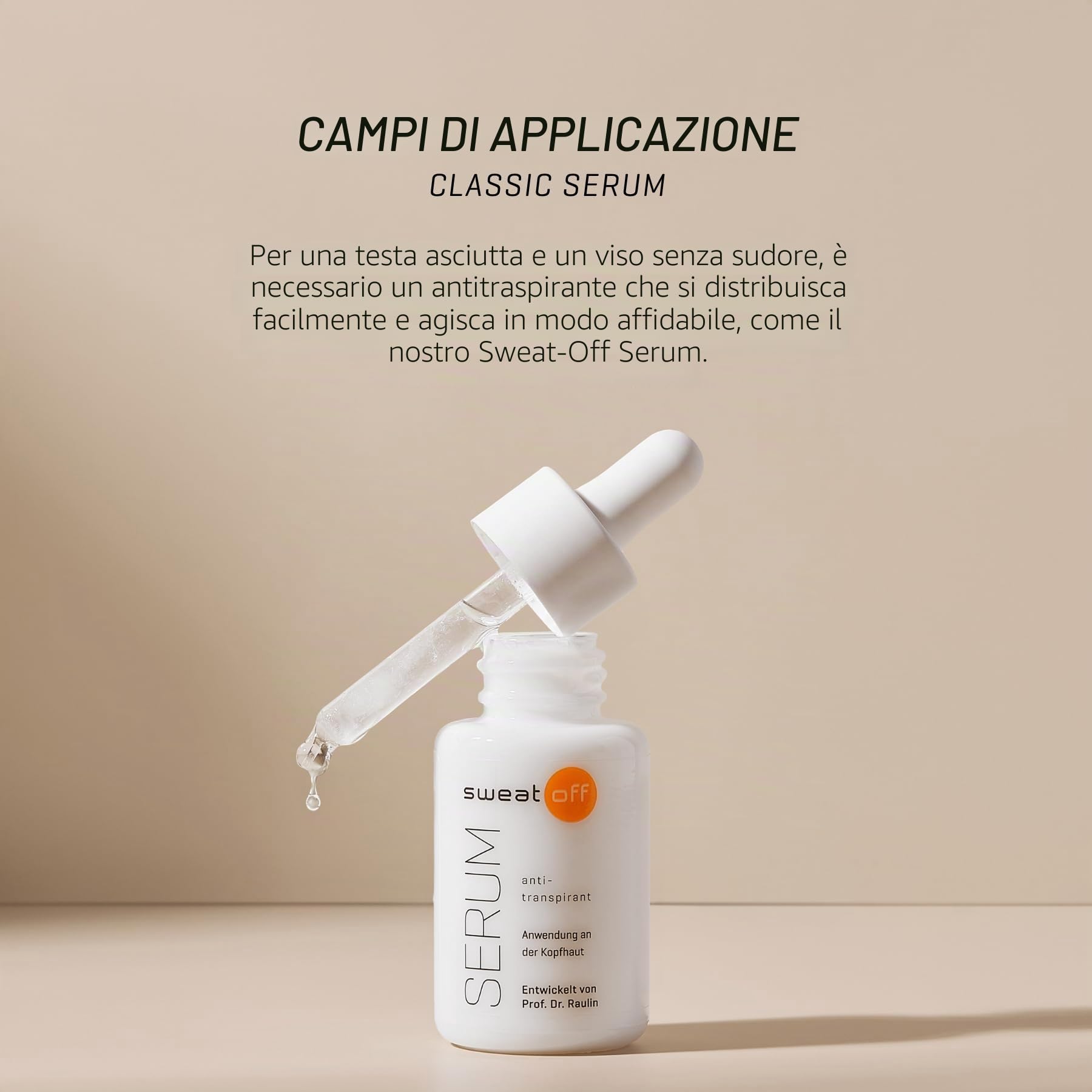 Sweat-Off Siero antitraspirante 30 ml contro la sudorazione, siero contro la sudorazione della testa, antiperspirant contro il sudore sulla testa