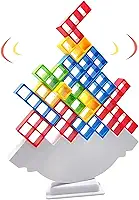 Jogo Interativo de Equilíbrio Caiu Perdeu Tetra Tower Brinquedo Didático Montessori (16 Peças)
