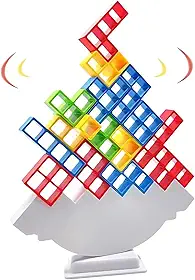 Jogo Interativo de Equilíbrio Caiu Perdeu Tetra Tower Brinquedo Didático Montessori (16 Peças)