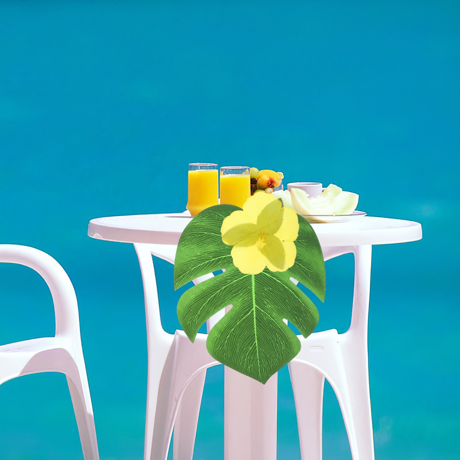 Set Decorazioni Tavolo Hawaiano Foglia Monstera Artificiale | Atmosfera Estiva, Poliestere, Mix And Match per Family Gatherings e Dining Table