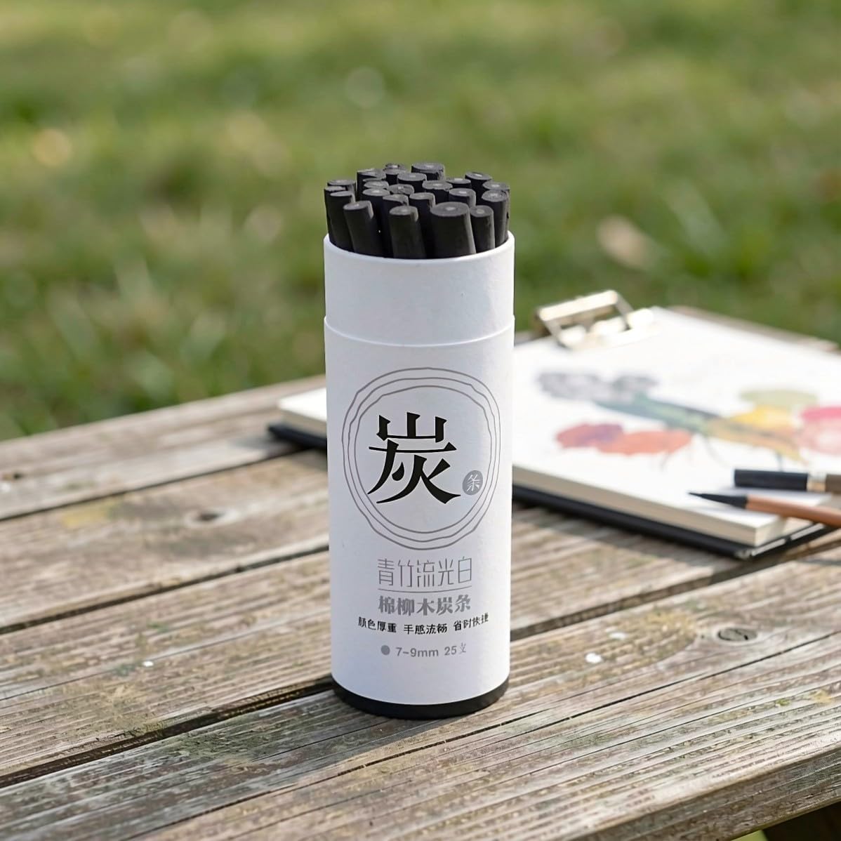 50pcs Willow Charcoal Sticks for Art Sketching Drawing, 7-9mm