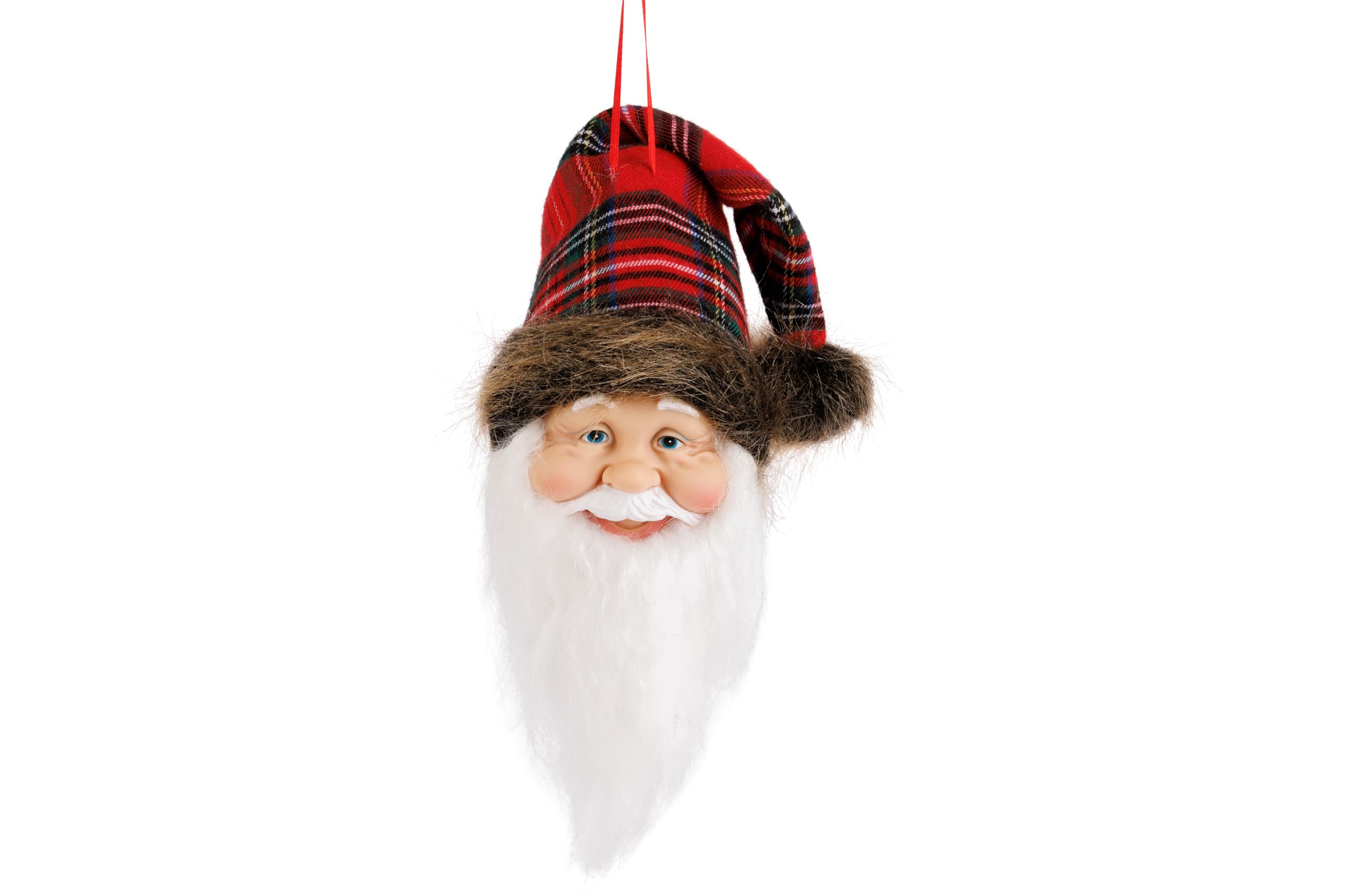 Cosy Home Santa Claus Red Green Fabric Hanging Decoration 10 x 9 x 28 cm
