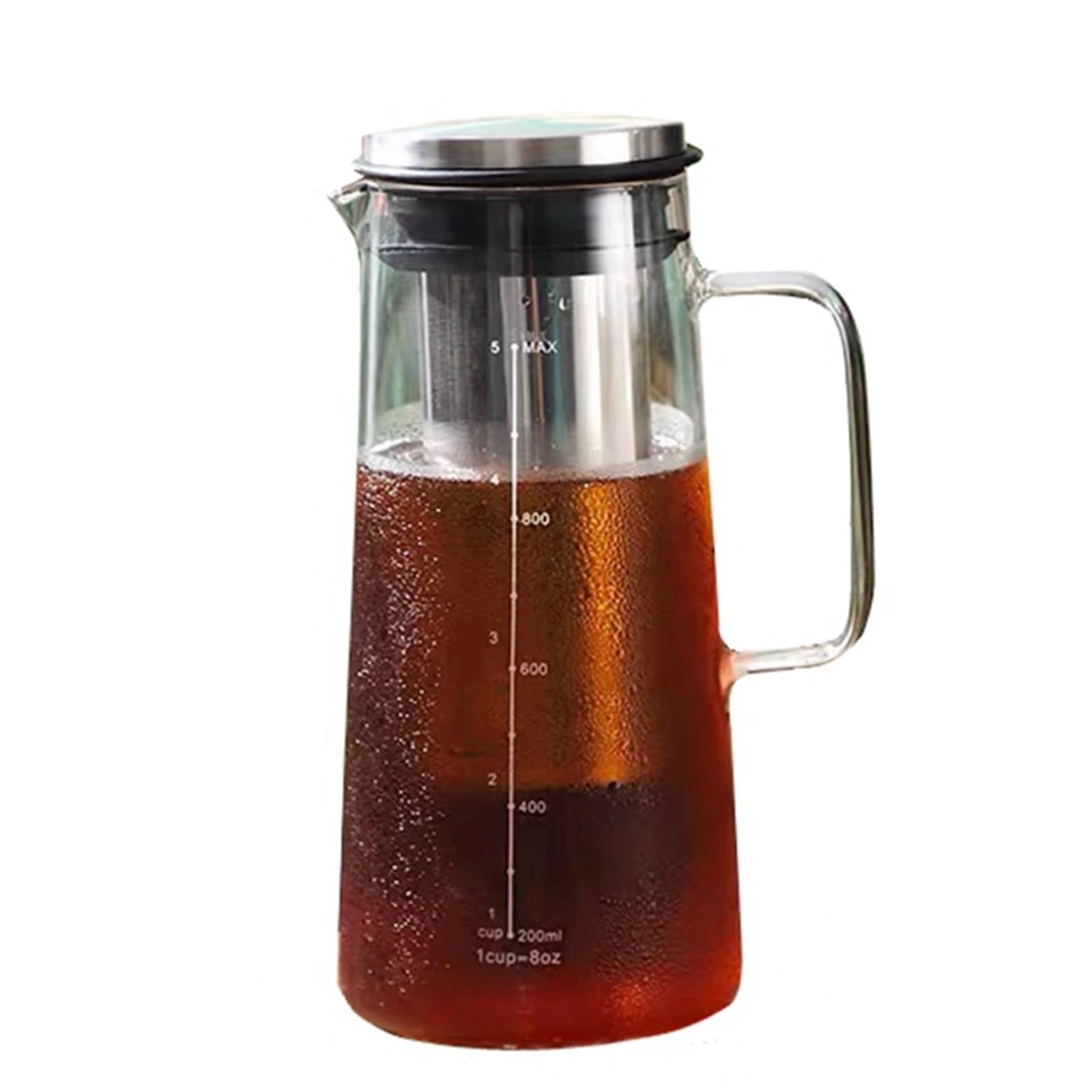 Cold Brew Kaffeekanne Cold Brew Coffee Maker Eiskaffeemaschine 1,4 Liter Eisteemaschine Cold Brew Maker Teekanne Kaffeezubehör Eisteekanne für kaltgebrühten Kaffee(1000ML)