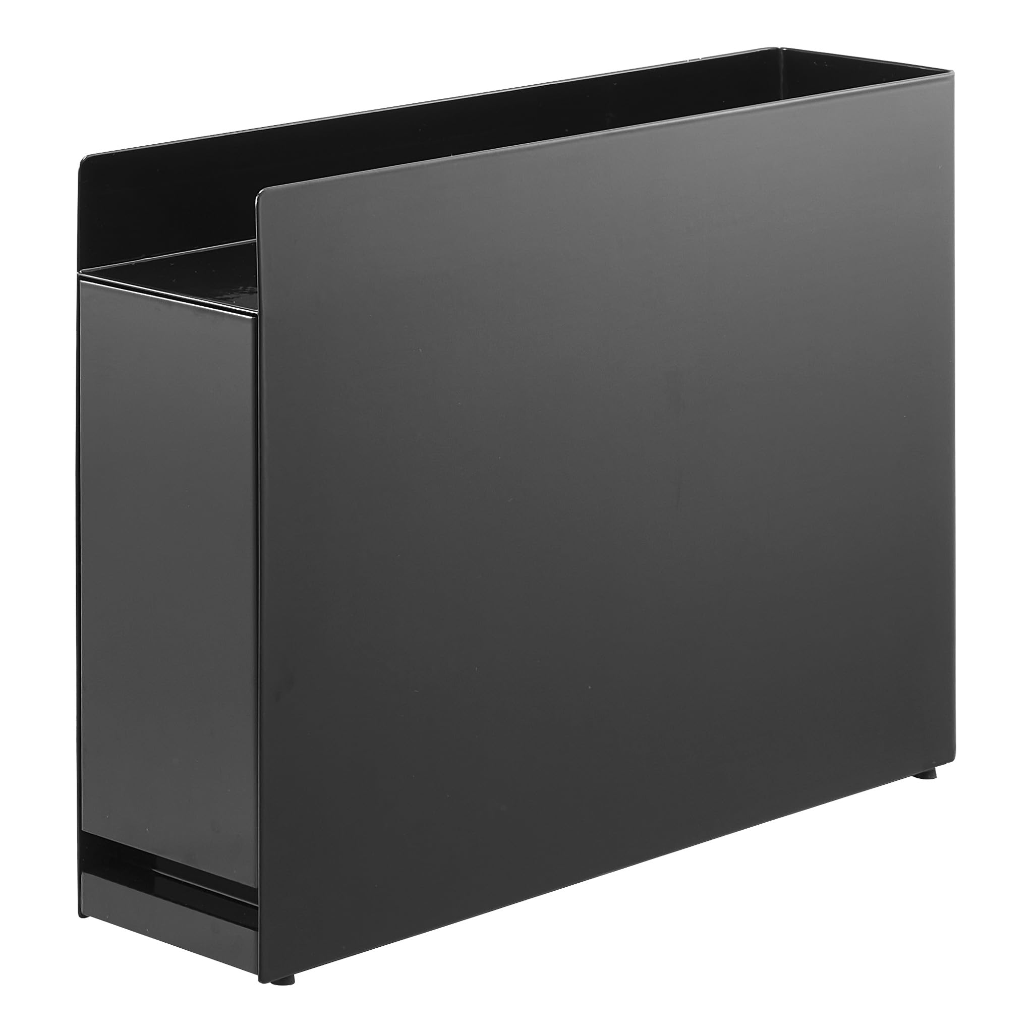 YAMAZAKI TOWER Étagère à épices, en acier - tiroir coulissant, rangement modulable pour cuisine - 50-93 x 12,5 x 36,7 cm, design japonais, noir