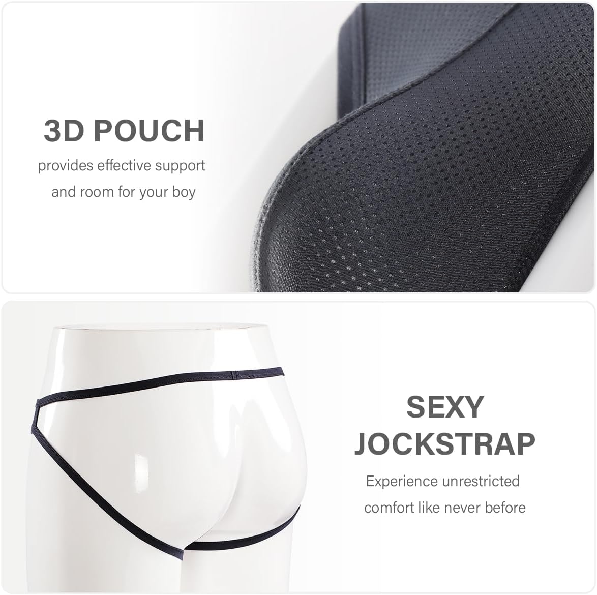 Arjen Kroos Mens Jockstrap Sexy Underwear Mesh Athletic Supporter Sport Low Rise Thong - Image 5