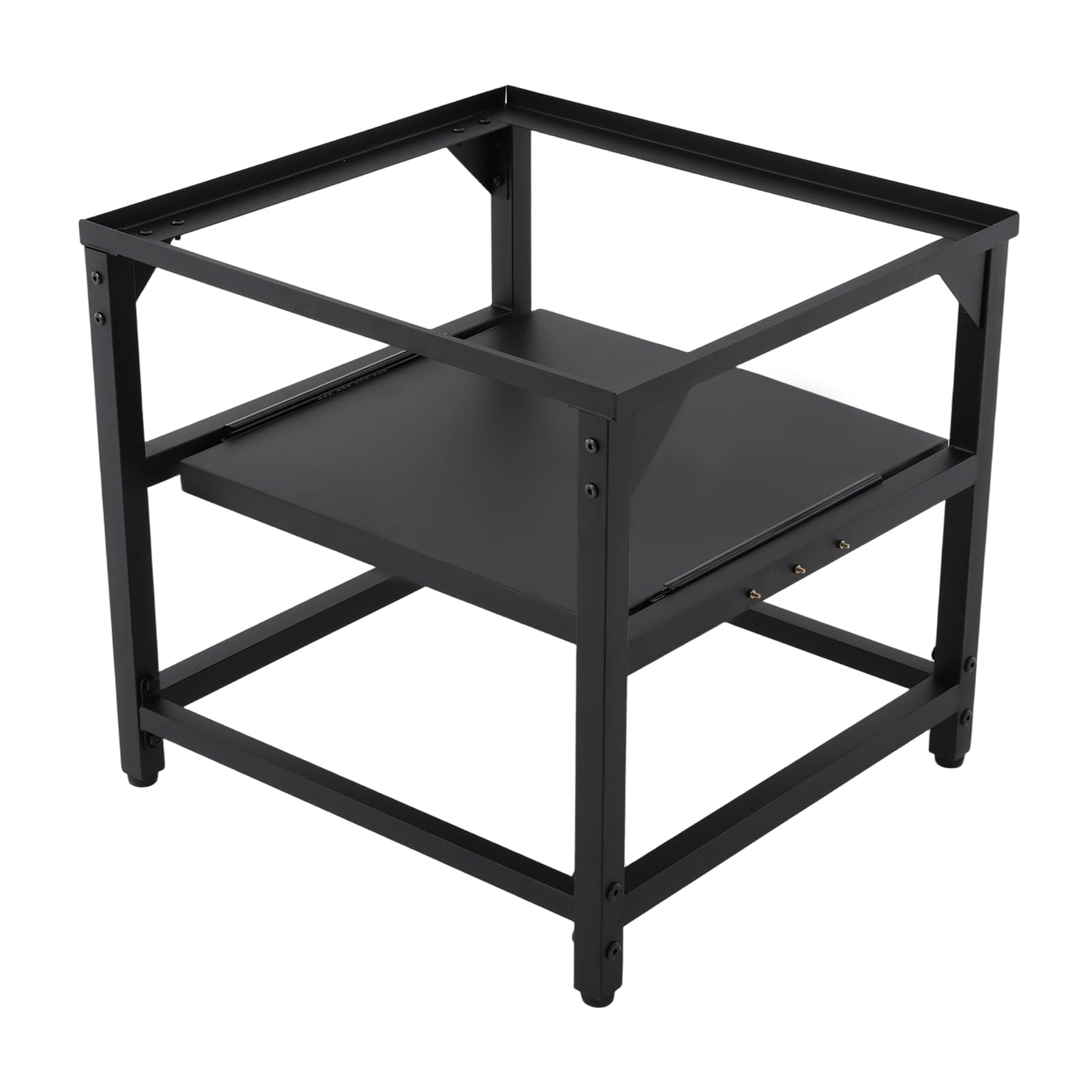 Base negra para lavadora, soporte para lavadora con estante, soporte para lavadora y secadora, para hogares 60 x 56 x 52 cm