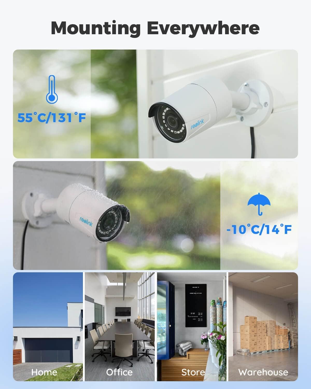 REOLINK 5MP PoE Security Camera System Bundle, 6pcs IP Cameras, 2pcs Person/Vehicle Detection Smart Cameras,a 8CH NVR Pre-Installed with 2TB HDD(Include 6 x 18M Cat5 Cable) : Electronics