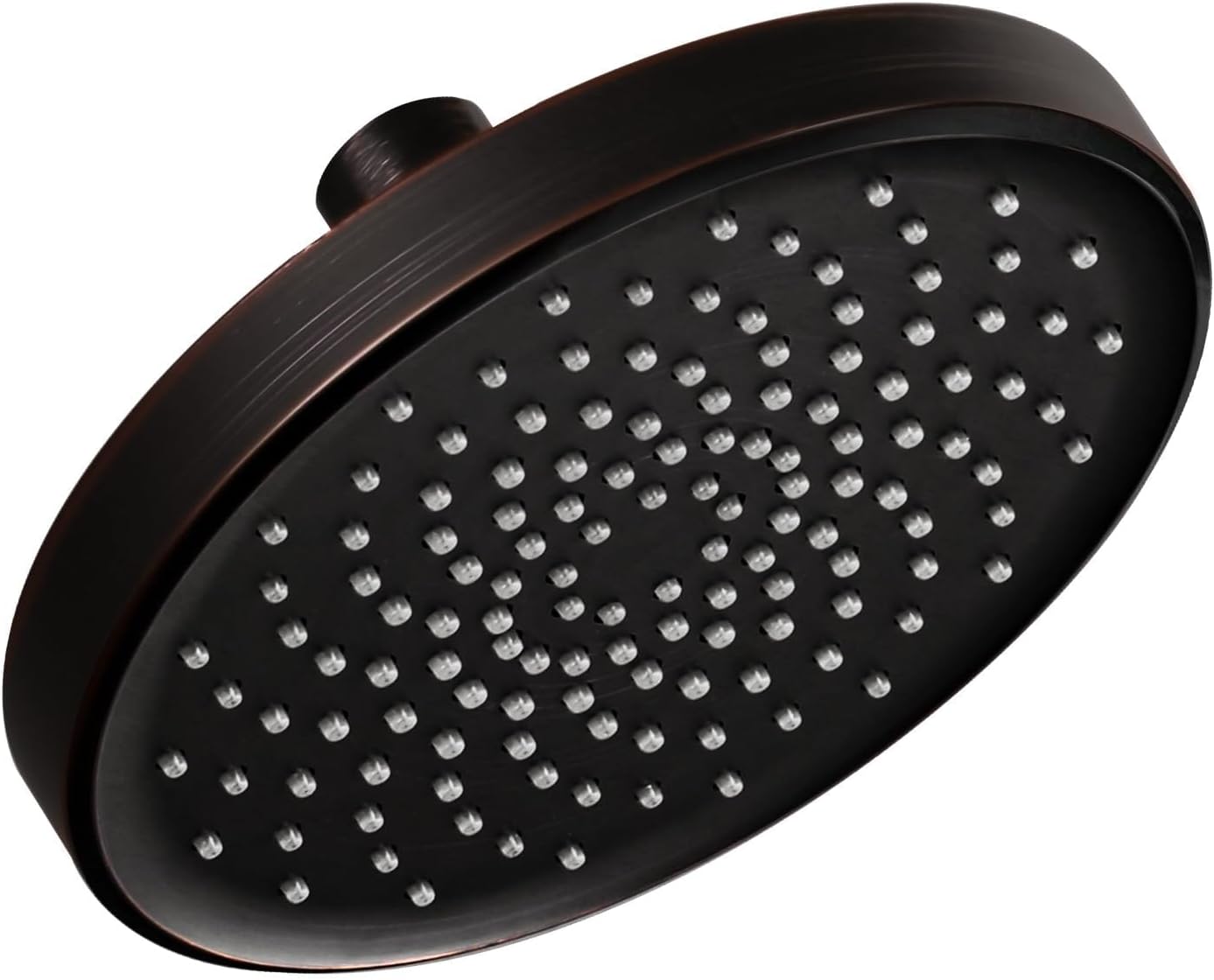 Shower Head High Pressure Rain, Luxury Bathroom Showerhead with Adjustable Angles, Anti-Clogging Silicone Nozzles - 6 Inch Round, Oil Rubbed Bronze