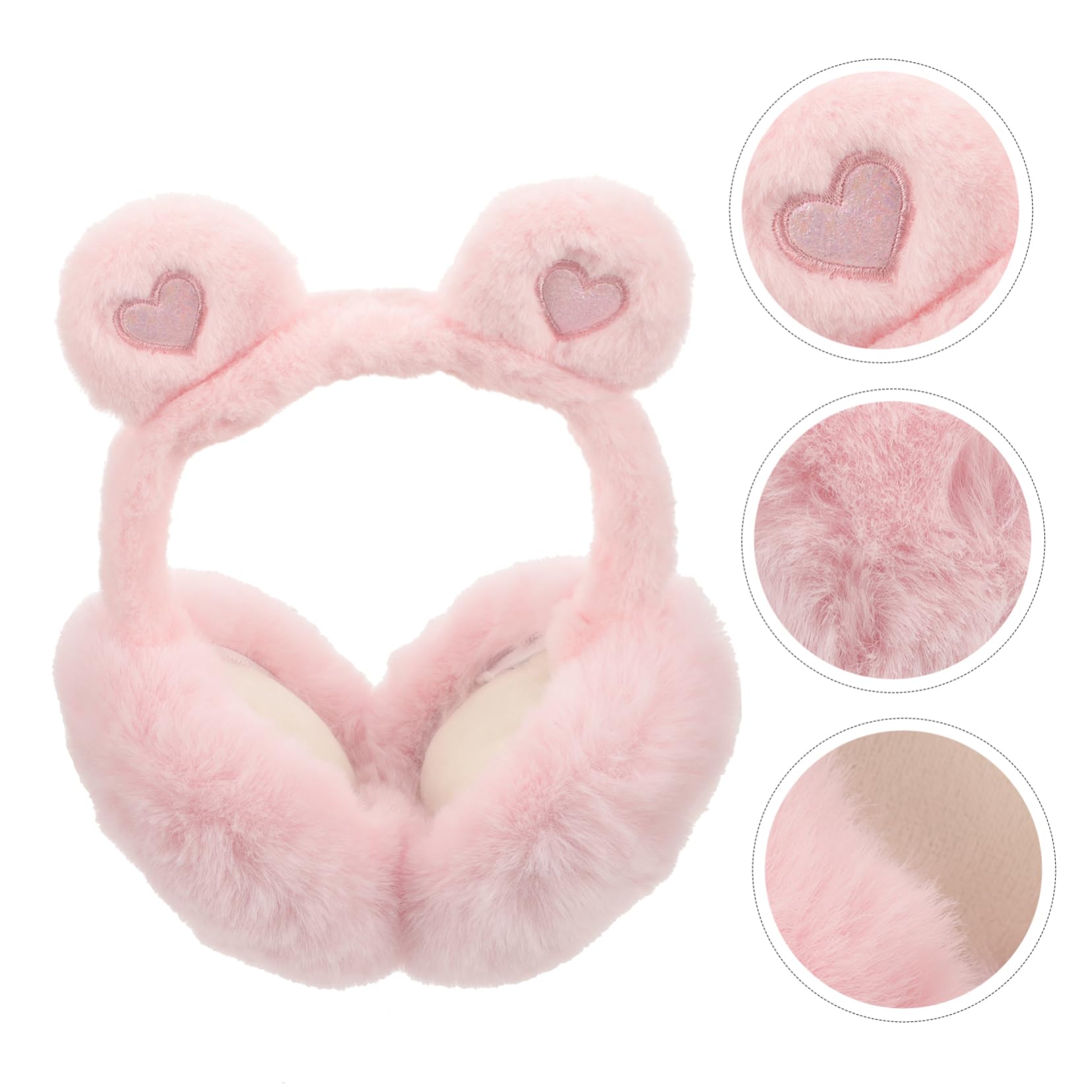 5piezas Orejeras De Mujer Plegables De Peluche Calentadoras De Oídos Diseño De Para Invierno Protección Térmica y Actividades