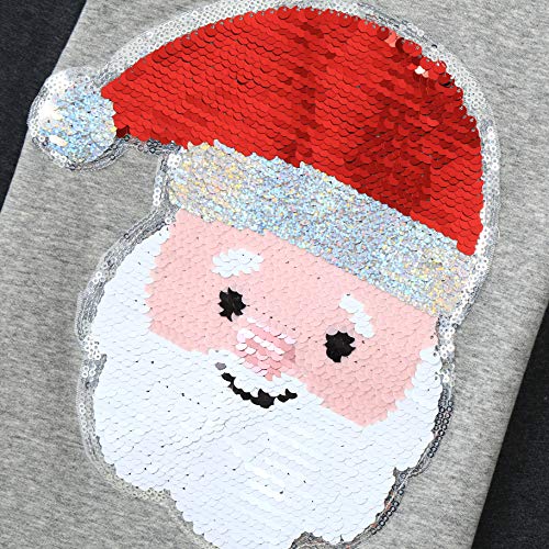 Image of Christmas Shirts for Girls and Boys Flip Sequin Santa Christmas Tree Kids T-Shirt Clothing