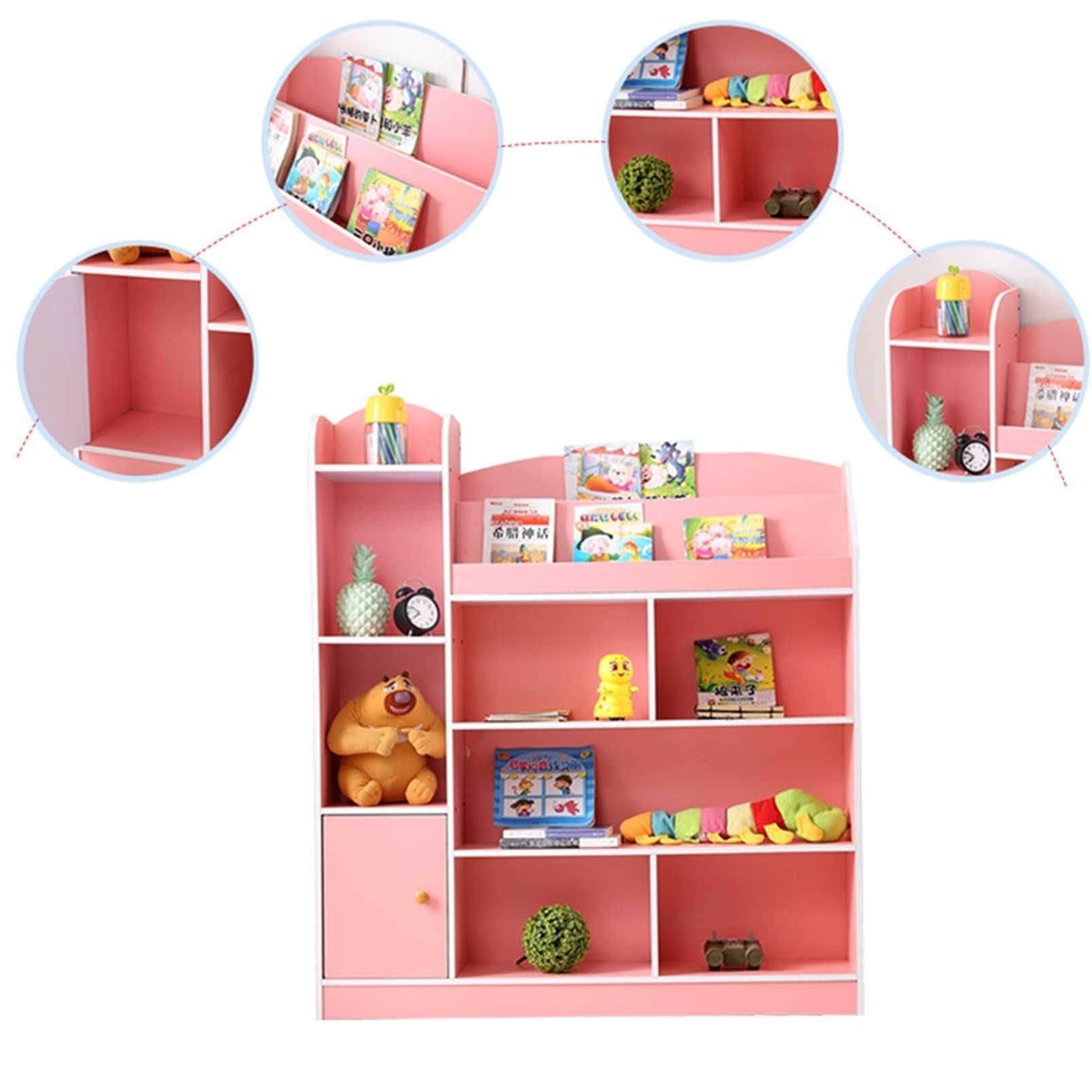 Multifunzione Scaffale per libri per bambini Scaffale per libri illustrati dal pavimento al soffitto Scaffali per libri semplici per la casa multistrato Armadietto per scuola elementare Libreria