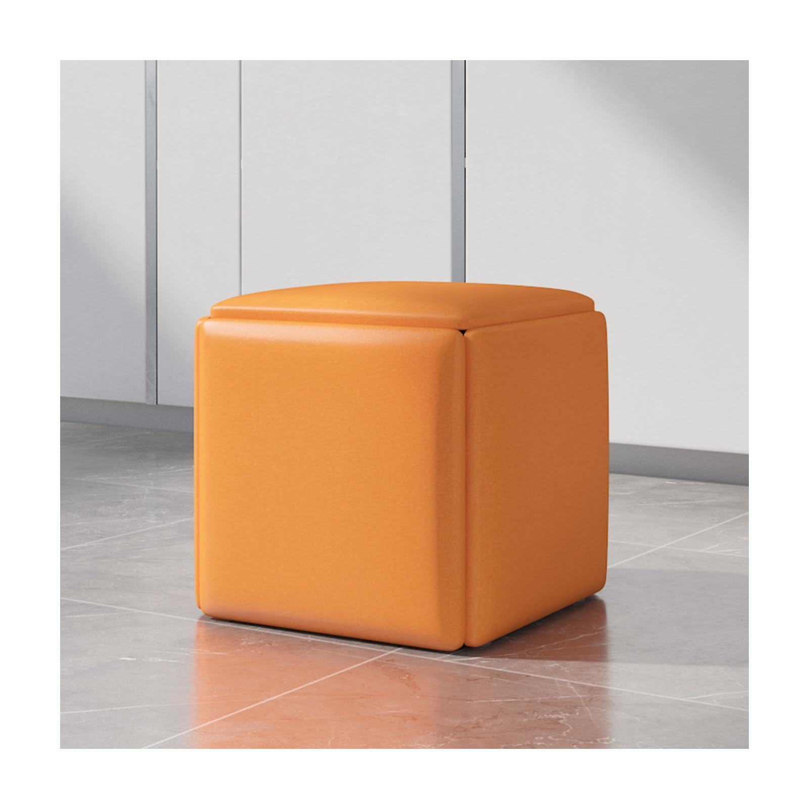 Tabourets de canapé empilables et mobiles avec structure en acier robuste
