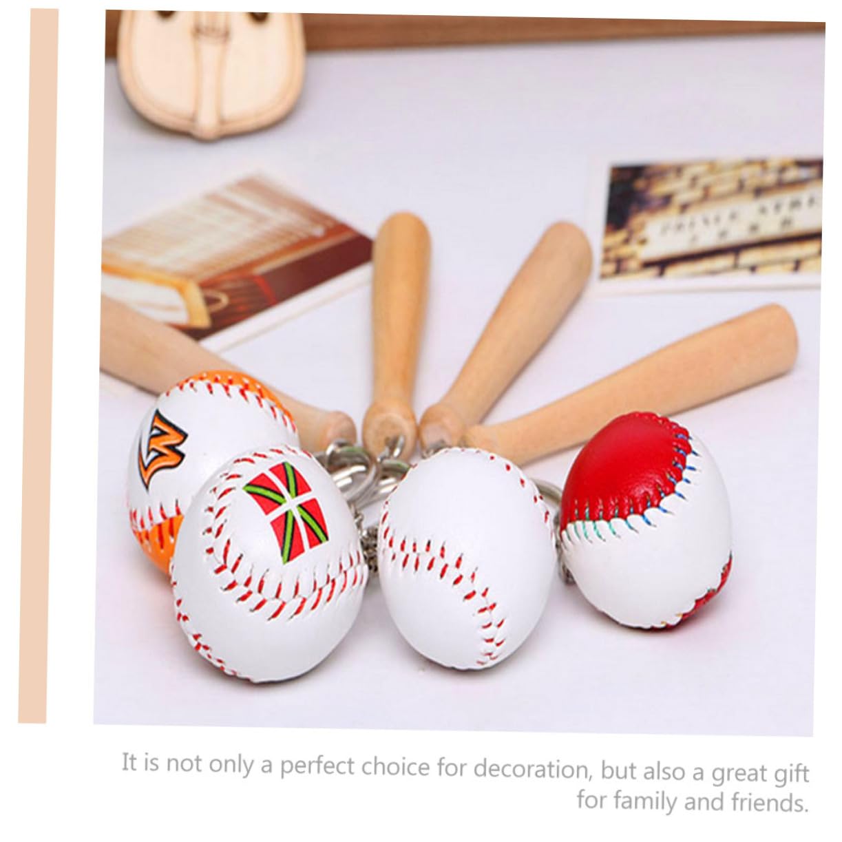 Amosfun 24stücke Baseball Schlüsselanhänger Dekorative Schlüsselringe Für Baseball-party Schlüsselanhänger Mit Hängendem Design Für Und Sportliebhaber