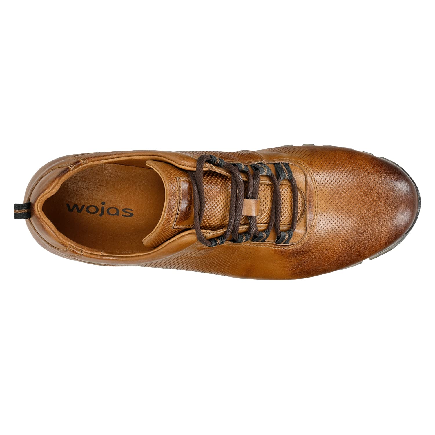 WOJAS - Męskie sneakersy | skóra licowa | miękka podszewka | styl casual | idealne na każdą porę roku, jasnobrązowy, 44 EU