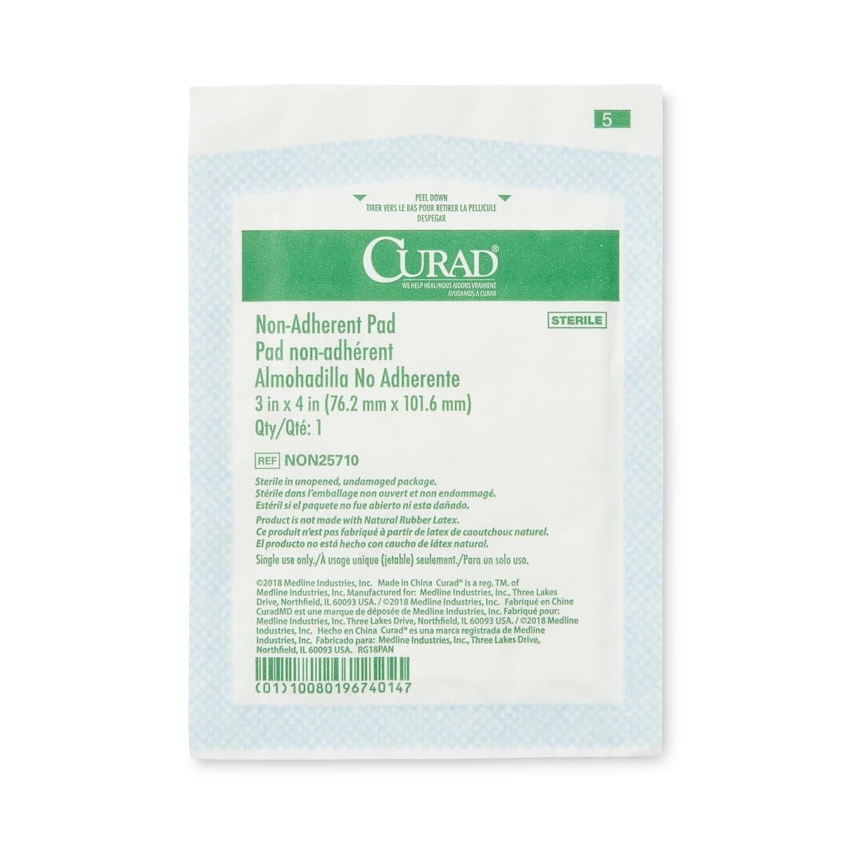 CURAD Sterile Non-Adherent Dressing Pads, 3 in x 4 in, Box of 100 — Amazon image 3