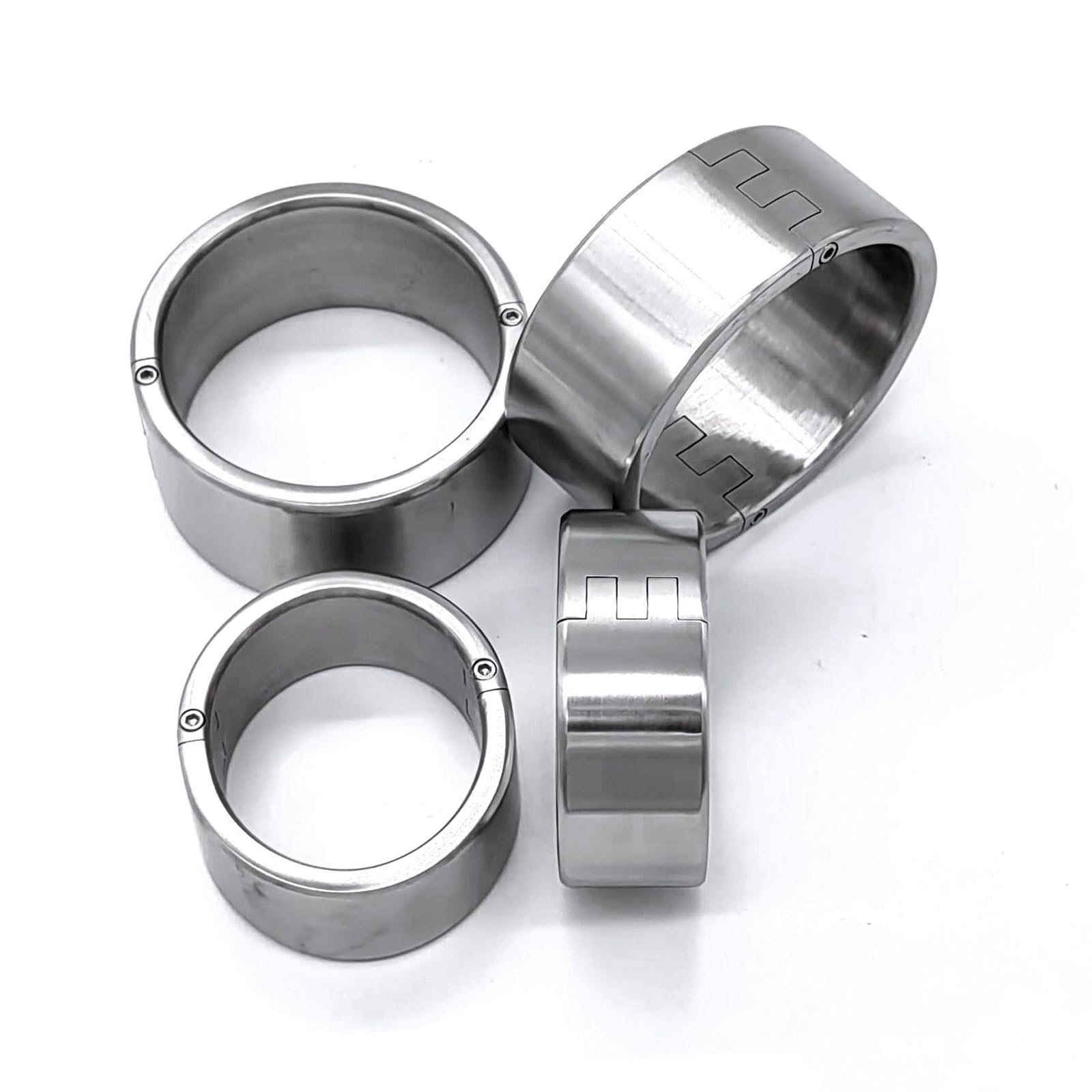 1 Paar Schwerer 4 cm Hoch Stahl Handcuffs/Fußfesseln, Schraubenschloss SM Bondage Fuß Handgelenk Manschetten Fetisch Sklave Erwachsene BDSM Sex Toys für Paare,Männer,Oval Hand