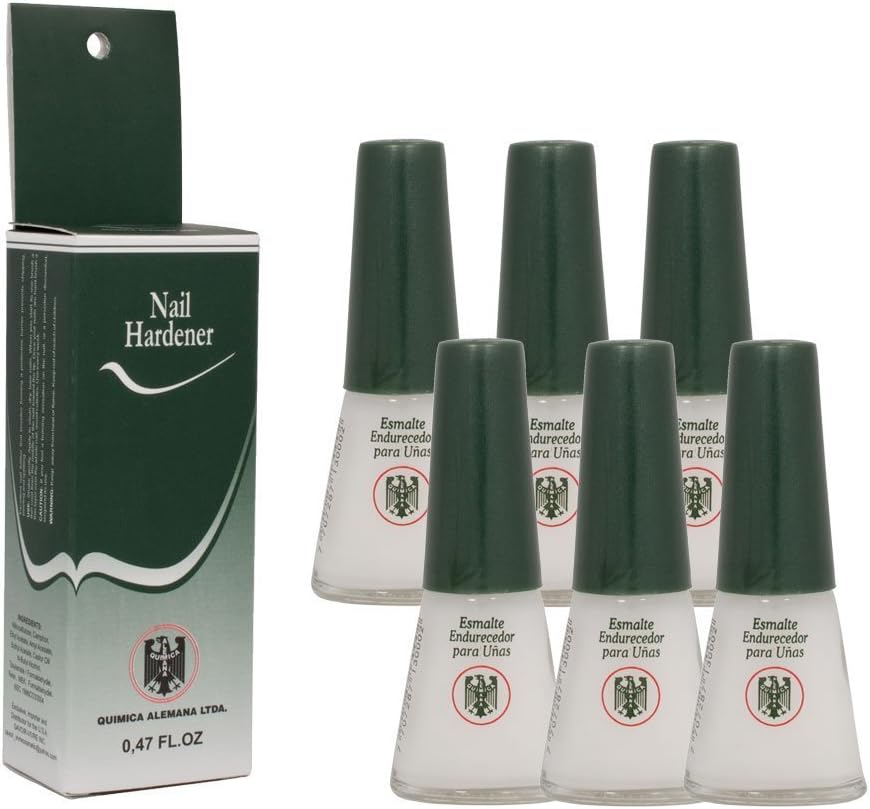 6 Bottles Quimica Alemana Nail Hardener Strengthener Polish Treatment 0.47 oz