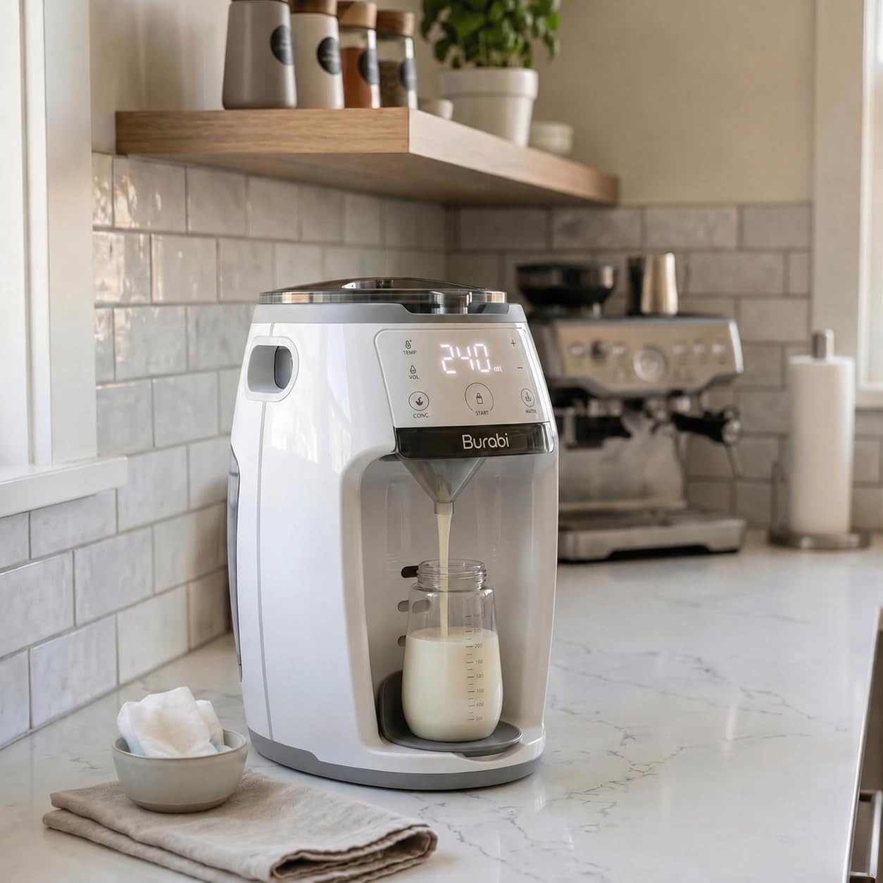 Preparador de Biberones Automático y Dosificador de Fórmula | Máquina para hacer Biberones, Mezcla Perfecta, Control de Temperatura y líquido, Dispensador inteligente, Dosificadora