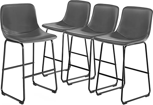 Miniatura 100 de TAVR Juego de 2 sillas de comedor, taburetes de altura de mostrador sin brazos con respaldo que soporta hasta 500 libras para el hogar, cocina,