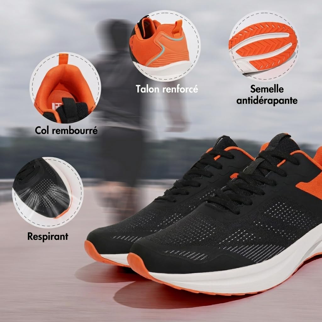Hawkwell Chaussures de Course antidérapantes pour Homme, Grandes Tailles, pour entraînement et Marche, Tailles UE 47, 48, 49, 50, 51, 52, 53
