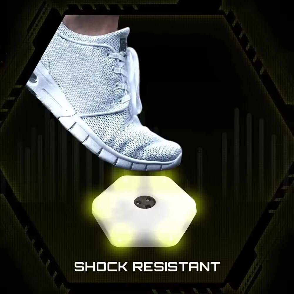 Osmond Dispositivo de Entrenamiento de Reacción con Luz LED Intermitente, 4 Unidades, para Entrenamiento de Agilidad y Respuesta, Fácil de Transportar, para Baloncesto y Fútbol