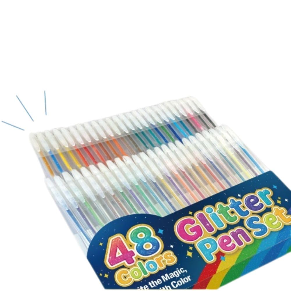 Amazon｜セイル キラキラグリッターペン 48color ジェルペン 水性ペン