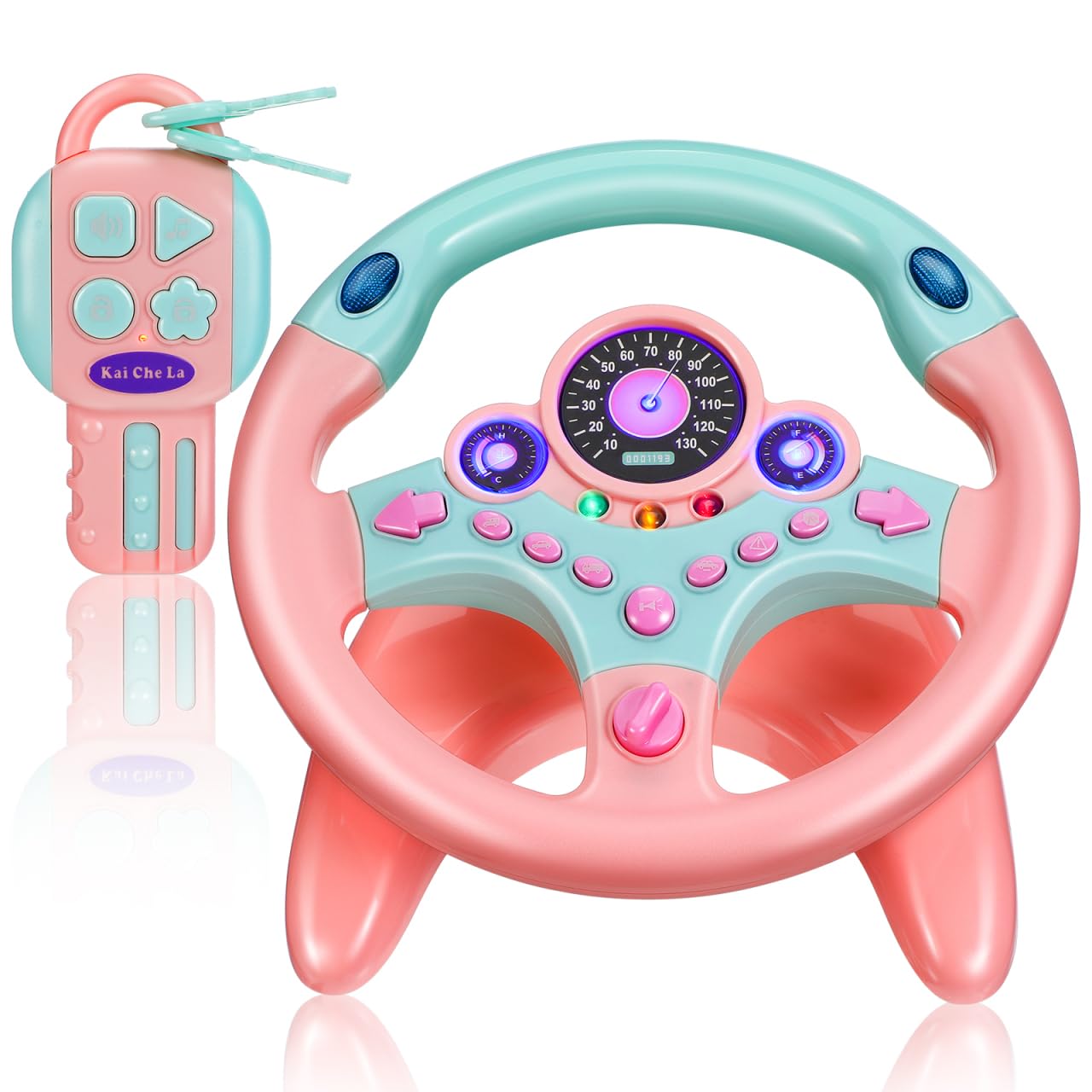 Homoyoyo Interactive Boys and Girls Car Steering Wheel Toy Realistic Driving Simulation for Toddlers