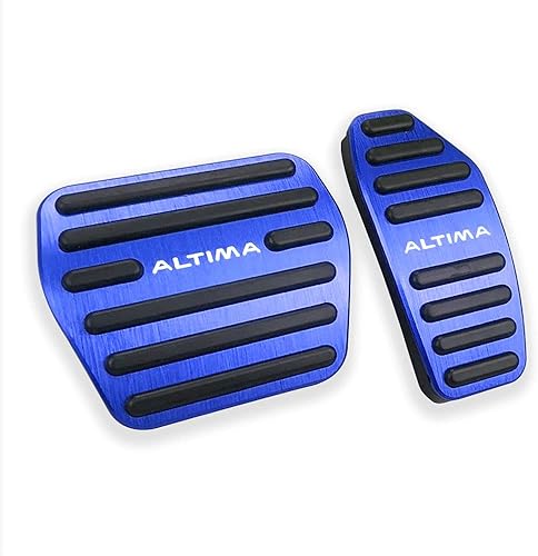 LEXLEY 2 almohadillas antideslizantes de aluminio para pedal de gas de freno, cubiertas de pedal de acelerador sin perforación para Nissan Altima